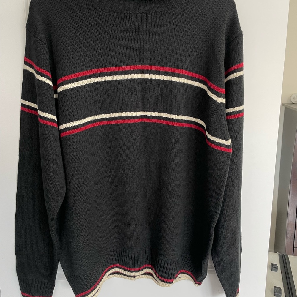 Men's Black Striped Sweater